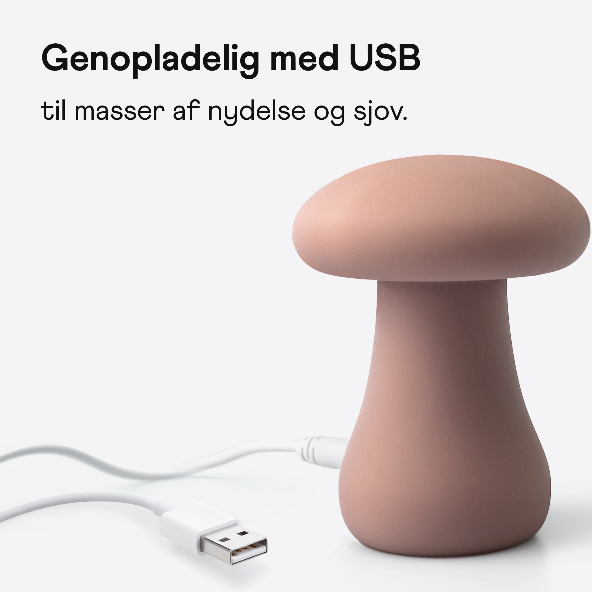Amina Mushroom klitoris & nipple vibrator pink med oplader